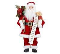 AGM 17inch Christmas Santa Ornaments, Santa Claus Figures Standing for Christmas Indoor Decorations