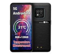 AGM 2024 NEW X6 5G Unlocked Smartphone, 8GB+128GB/512GB, 6.78'' FHD+ Display, Android 14 Rugged Smartphone, 50MP+16MP, Dual SIM/Temp Check/Face ID/5000mAh Battery, Black