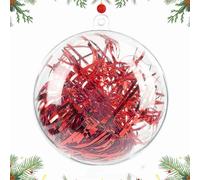 AGM 20pcs Chrismtams Clear Fillable Baubles, 10cm Empty Craft Baubles to Fill, DIY Craft Shatterproof Christmas Tree Ornaments Decorations