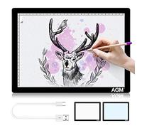 AGM A4 Light Box Drawing Drawing Board with Adjustable Brightness Accurate, 5mm Ultra Thin for Art Craft Drawing Tracing Tattoo Photograph Designing