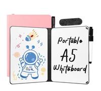 AGM A5 Mini Whiteboard, Pink Double Sided Portable Dry Erase Board with Pen, Desk Whiteboard for Study, Meeting, Draft, Notes, Doodling