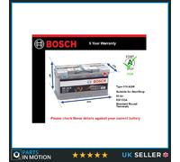 AGM Battery fits BUGATTI VEYRON EB 110 3.5 8.0 1991 on Stop Start Bosch 019 AGM