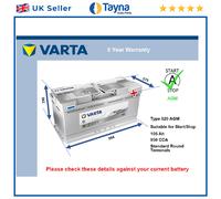 AGM Battery fits HYUNDAI H350 2.5D 2015 on Stop Start Varta 020 AGM 950A 105Ah