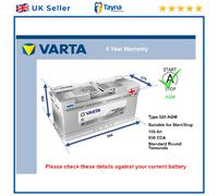 AGM Battery fits HYUNDAI H350 2.5D 2015 on Stop Start Varta 020 AGM 950A 105Ah