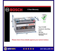 AGM Battery fits JEEP RENEGADE WRANGLER LIBERTY 2007 on Stop Start Bosch 115 AGM