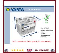 AGM Battery fits MORGAN PLUS 8 AERO COUPE 4.8 2010 on Stop Start Varta 027 AGM