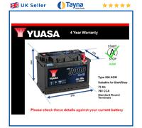 AGM Battery fits RENAULT CAPTUR KADJAR SCENIC GRAND SCENIC Yuasa 096 AGM