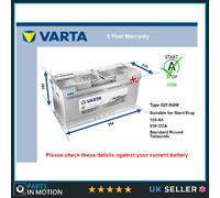 AGM Battery fits VAUXHALL MOVANO B, C 2.2D 2.3D 2010 on Stop Start Varta 020 AGM