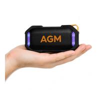 AGM Bluetooth Speaker, Magnetic Mounting, Stereo Sound, Deep Bass, TWS Pairing, 18H Playtime, IPX7 Waterproof, Mood Lighting, Rugged Portable Design for Camping Festivals Garden Parties and Gifts