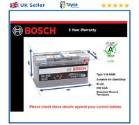 AGM Car Battery S5A13 Bosch Stop Start 50538368 000915105CE 3D0915105A Quality