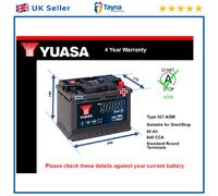 AGM Car Battery fits BMW ALPINA XB7 B6 C1 2.3 2.8 4.4 1978 on Stop Start Yuasa