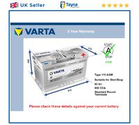 Varta A6 - Starter battery Silver Dynamic - 12V / 80Ah / 800A/ AGM