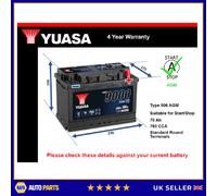 AGM Car Battery fits NISSAN JUKE QASHQAI MICRA NAVARA PULSAR Stop Start