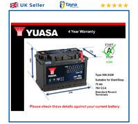 AGM Car Battery fits RANGE ROVER Mk2 Mk3 EVOQUE SPORT VELAR 1994 on Stop Start