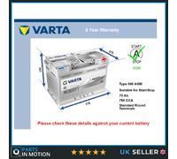 AGM Car Battery fits VW POLO TIGUAN T-ROC GOLF CC BORA Stop Start Varta