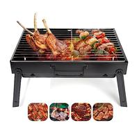Barbecue Grill, AGM Charcoal Grill Portable Folding BBQ Grill Barbecue Desk Tabletop Outdoor Smoker BBQ for Picnic Garden Terrace Camping Travel