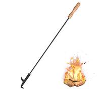 AGM Fire Pit Poker, 32" Fire Poker Stick with Wooden Handle&Barb for Campfire, Fireplace, Bonfires, Heavy Duty Wrought Iron Fire Pit Tools Accessories for Outdoor & Indoor
