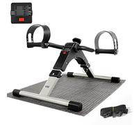 AGM Foldable Mini Pedal Exerciser, Compact Arm Leg Exercise Bike with LCD Display for Home Office Workout