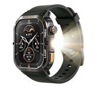 AGM L3 Ultra Rugged Smart Watch with Flashlight, 1.95" Colorful AMOLED Display, Answer/Make Calls, 5ATM Waterproof, Heart Rate/Sleep/SpO2/Stress Monitor, Pedometer, 100+ Sport Modes for iOS & Android