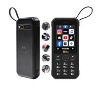 AGM M11 Rugged Mobile Phones, 4G Unlocked Dual SIMs, Cloud Apps/Mobile Hotspot/Torch/FM, Reverse Charging/4000mAh/Built-in USB-C Lanyard, IP68 & IP69K Waterproof Multi-Function Device for All Ages