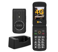 AGM M8 FLIP Phone,4G Big Button Unlocked Cell Phone for Seniors, Rugged Feature Phone, Waterproof/Drop-Proof, SOS, HAC, Fast Dialing,104dB Powerful Speaker, Big Keyboard, Dual SIM, with Charging Dock