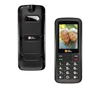 AGM M9 Feature Phone, 4G LTE Unlocked Dual SIM, 3 Card Slots/128GB TF Expand, Large Buttons &Speed Dial, Rugged Basic Cellphone with FM Radio & Flashlight, IP68 Waterproof/Drop-Proof (Black, 2.4‘’)