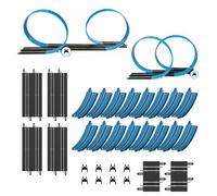 AGM MASTECH Extension Set #4-26 Piece Track(16 Loop Tracks, 4 Straight Tracks, and More) Expansion Accessory Pack - for Use with 1: 64 Scale AGM MASETCH Slot Car Race Track Systems