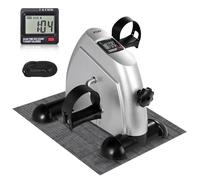 AGM Mini Exercise Bike Pedal Sit Down, Under Desk Bike with LCD Display for Legs and Arms, Non-Slip Mat Included