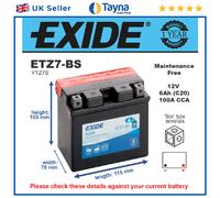 AGM Motorcycle Battery Bike Motorbike ETZ7-BS Exide