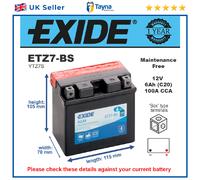 AGM Motorcycle Battery Bike Motorbike ETZ7-BS Exide