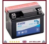 Exide Etx4l-bs Agm Battery Clear unisex