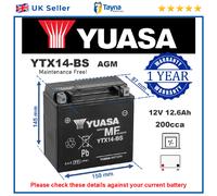 AGM Motorcycle Battery for KTM Super Duke 1290 GT V-twin Genuine YUASA