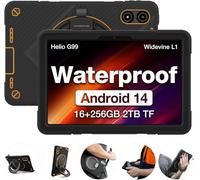 AGM P2 Active Ultra Rugged Tablet for All, 11" Android Tablet, 16GB RAM 256GB ROM 2TB TF, 90Hz FHD IPS Display/Widevine L1, MTK G99, 8000mAh, GMS/GPS/OTG, IP68/IP69K Waterproof, Strap & Case Included