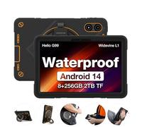 AGM P2W Rugged Tablet, 11" Android Tablet 4G LTE Dual SIM with MTK G99, 16GB RAM 256GB ROM 2TB TF, 90Hz FHD IPS Touchscreen 18H Battery, 50MP+8MP, GPS, IP68/IP69K, Drop-Proof Strap & Case for Outdoors