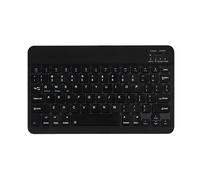 AGM Ultra-slim Bluetooth Keyboard Portable Mini Wireless Keyboard Rechargeable Tablet Mobile Smartphone iOS Android Windows (Black)