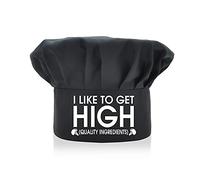 AGMdesign Funny Chef Wear, Funny Chef Hat, I Like to Get Ingredients, Adjustable Kitchen Cooking Hat for Men & Women Black, Mother's Day/Father's Day/Birthday Gift for Him, Her, Mom, Dad, Friend