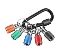Agmoctz 1/4 Inch Hex Bit Holder Drill Bit Keychain Quick Release Screwdriver Hex Shank Tool Keychain for Carabiner Drill Bit