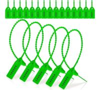 Agmoctz 1000 Pcs Plastic Tamper Seals Tags Security Tags Seals Safety Numbered Zip Ties Labels Green Easy to Use