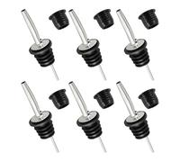 Agmoctz 12pc Liquor Pour Spout & Adapters,Bottle Pourers for Alcohol Speed Spouts Stainless Steel Olive Oil Spout Liquor Pourers