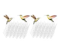 Agmoctz 12Pcs Pigeon Spikes Stainless Steel Bird Repeller Set Deterrent Anti Bird Pigeon Squirrel Cat Repellent for Garden Fence