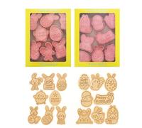 Agmoctz 16PCS Easter Cookie Cutter Mold Easter Eggs Chick Biscuit Fondant Mould for Easter Party Cake Decoration Easy to Use