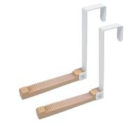 Agmoctz 2 Pack over Door Drying Rack, Foldable over Door Hanger for Living Room, Bedroom, Bathroom - Portable & Versatile White