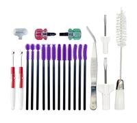 Agmoctz 21 PCS Sewing Machine Cleaning Kit,Sewing Machine Repair Tools Include Tweezers Screwdriver Seam Rippers Silicone Brush