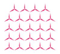 Agmoctz 24PCS 51466 V2 FPV Propeller 5inch 3 Blade Propeller Drones Propeller for FPV RC Racing Drone C