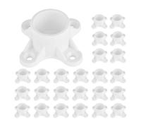 Agmoctz 25 Packs 1/2 Inch PVC Flange Table Leg Cap Fittings Furniture Screw Tab Caps for Building Furniture Support Feet Making