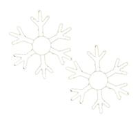 Agmoctz 2PCS Christmas Snowflake Window Lights Decorations Led Snowflake Lights for Home Xmas Decor Warm Light White