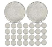 Agmoctz 30 Pcs Blanks 40mm Blank Coins for DIY Crafts Engraving Jewelry Making, Engravable Coin Silver