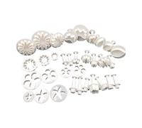 Agmoctz 33-Piece Fondant Mold Set Cake Tool Set Spring-Pressed Cartoon Pasta Cookie Mold