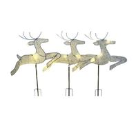 Agmoctz 3PCS Christmas Outdoor Decoration Lights Lighted Decorations 2D Reindeer Family Outdoor Lawn Yard Decorations Light
