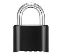 Agmoctz 4-Digit Combination Lock Outdoor Padlock Waterproof Combo Lock for Gym Locker, Hasp Storage, Shed, Fence, Gate Black